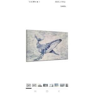 Stunning Whale Wall Art - Ocean Inspired Decor 28Lx20W